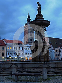 Radnica a Samsonova fontána na Námestí Otakara II.